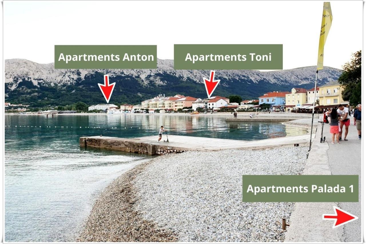 Apartments Palada 1 Baska  Bagian luar foto